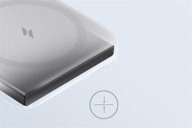 Pin sạc dự phòng Polymer 5000mAh không dây Magnetic Type C 12W Anker MagGo A1611 Màu Trắng