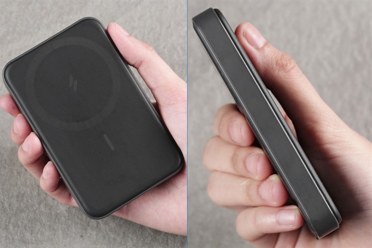 Pin sạc dự phòng Polymer 5000mAh không dây Magnetic Type C 12W Anker MagGo A1611 Màu Đen