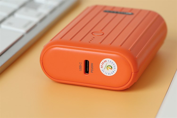 Pin sạc dự phòng Polymer 10000mAh Type C PD QC3.0 22.5W Mazer Super Mini V2 Màu Cam