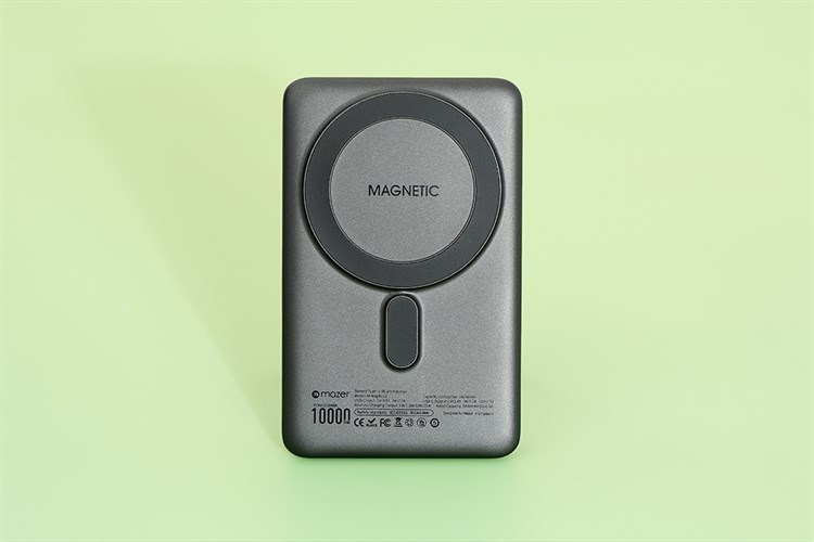 Pin sạc dự phòng Polymer 10000mAh Không dây Magnetic Type C PD 20W Mazer Boost MagAir13 Màu Xám