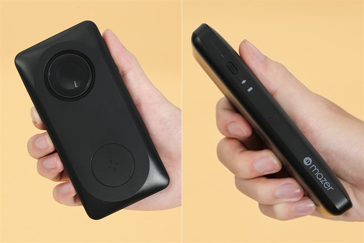 Pin sạc dự phòng Polymer 10000mAh không dây Magnetic 4 in 1 Type C PD 20W Mazer MagAir14 Duo Màu Đen