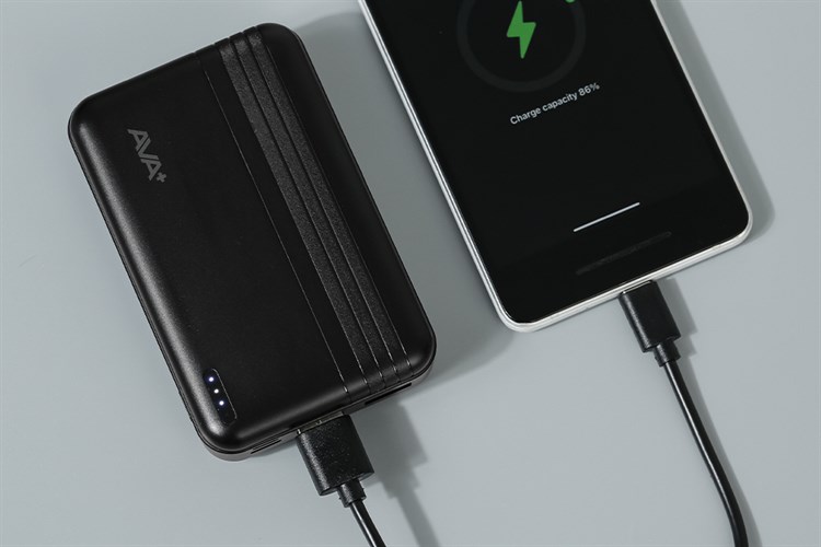 Pin sạc dự phòng Polymer 10000mAh 12W AVA+ DS609A Màu Đen