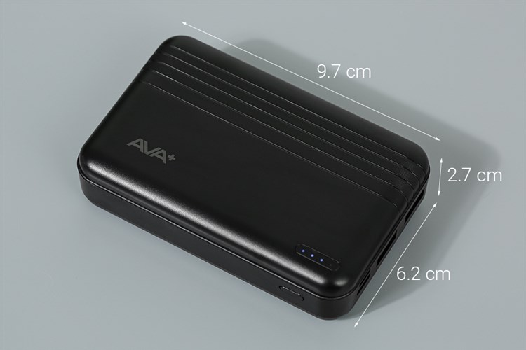 Pin sạc dự phòng Polymer 10000mAh 12W AVA+ DS609A Màu Đen