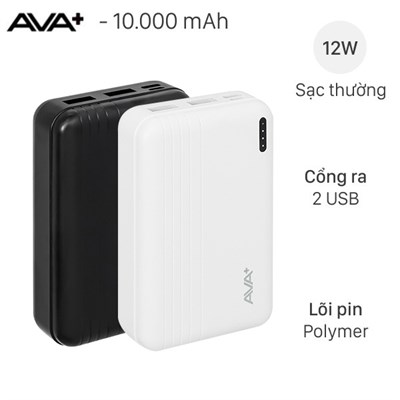 Pin sạc dự phòng Polymer 10000mAh 12W AVA+ DS609A