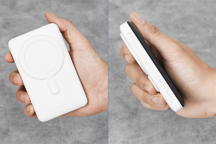 Pin sạc dự phòng Polymer 10000mAh không dây Magnetic Type C PD 20W Baseus PPCXZ10 Màu Trắng