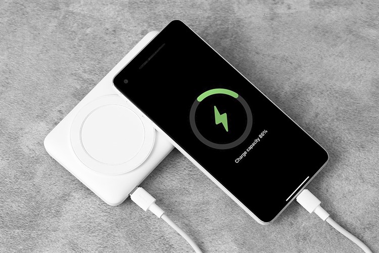 Pin sạc dự phòng Polymer 10000mAh không dây Magnetic Type C PD 20W Baseus PPCXZ10 Màu Trắng