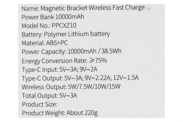 Pin sạc dự phòng Polymer 10000mAh không dây Magnetic Type C PD 20W Baseus PPCXZ10 Màu Trắng