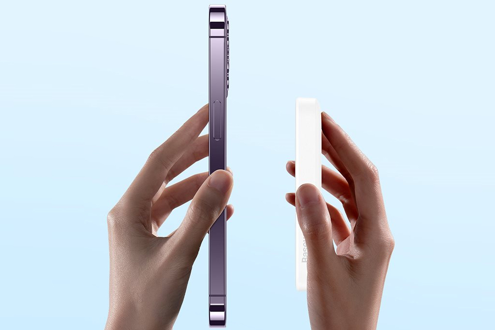 Pin sạc dự phòng Polymer 6000mAh không dây Magnetic Type C PD 20W Baseus PPCXM06 Màu Trắng