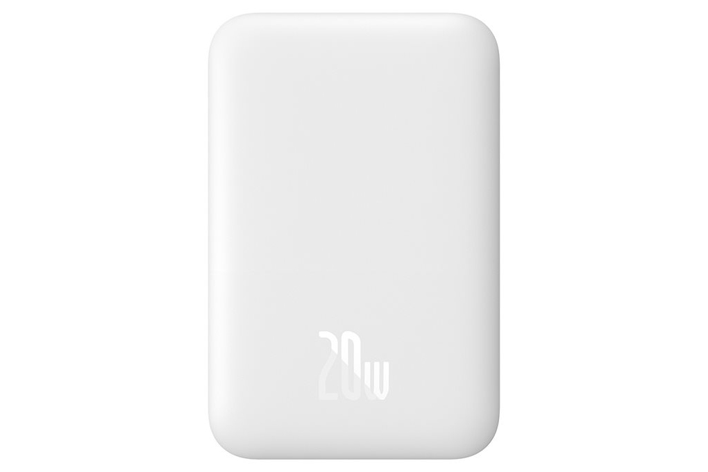 Pin sạc dự phòng Polymer 6000mAh không dây Magnetic Type C PD 20W Baseus PPCXM06 Màu Trắng