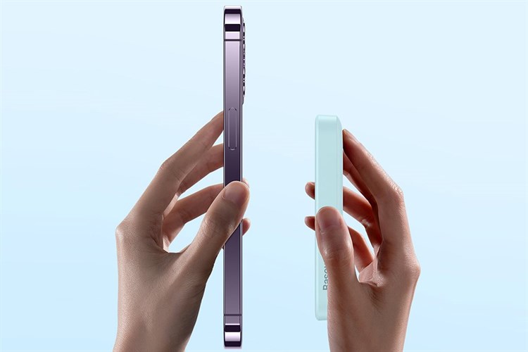 Pin sạc dự phòng Polymer 6000mAh không dây Magnetic Type C PD 20W Baseus PPCXM06 Màu Xanh