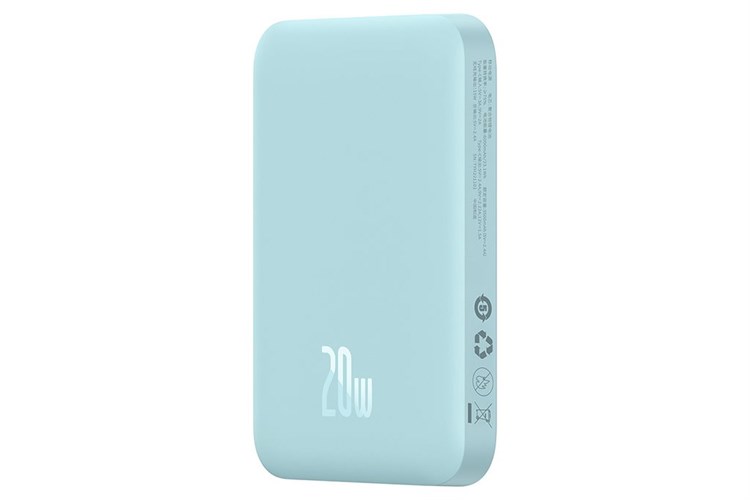 Pin sạc dự phòng Polymer 6000mAh không dây Magnetic Type C PD 20W Baseus PPCXM06 Màu Xanh