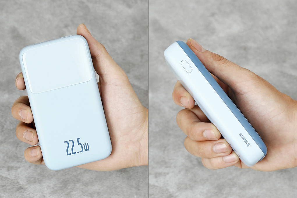 Pin sạc dự phòng Polymer 10000mAh Type C PD 22.5W Baseus Comet PPMD10 kèm cáp Lightning và Type C Màu Xanh