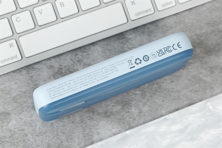 Pin sạc dự phòng Polymer 10000mAh Type C PD 22.5W Baseus Comet PPMD10 kèm cáp Lightning và Type C Màu Xanh