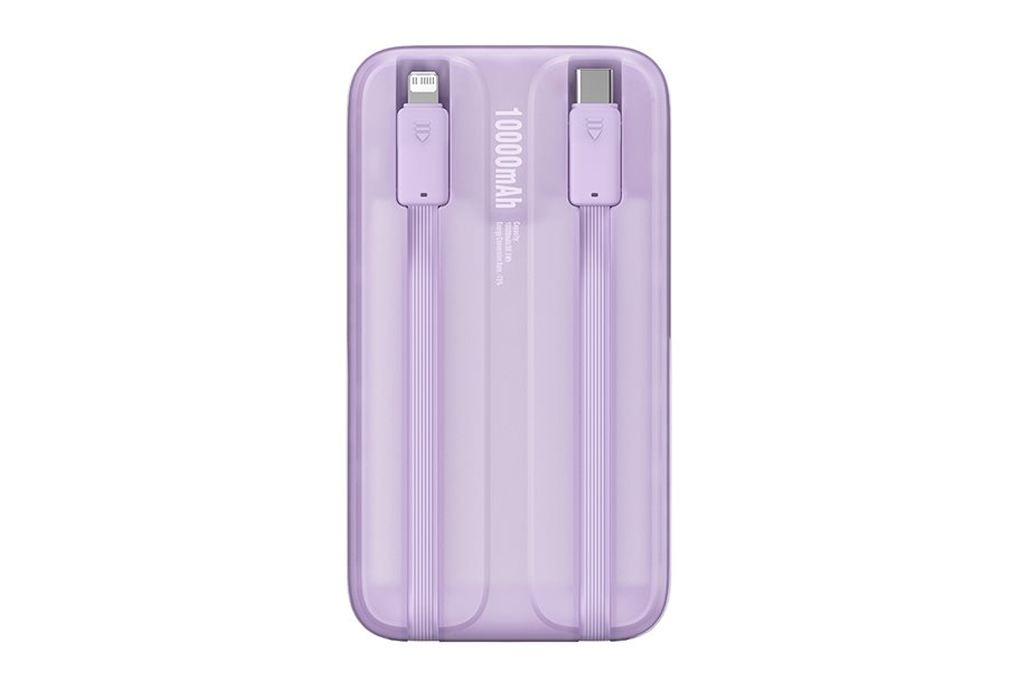 Pin sạc dự phòng Polymer 10000mAh Type C PD 22.5W Baseus Comet PPMD10 kèm cáp Lightning và Type C Màu Tím