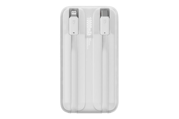 Pin sạc dự phòng Polymer 10000mAh Type C PD 22.5W Baseus Comet PPMD10 kèm cáp Lightning và Type C Màu Trắng