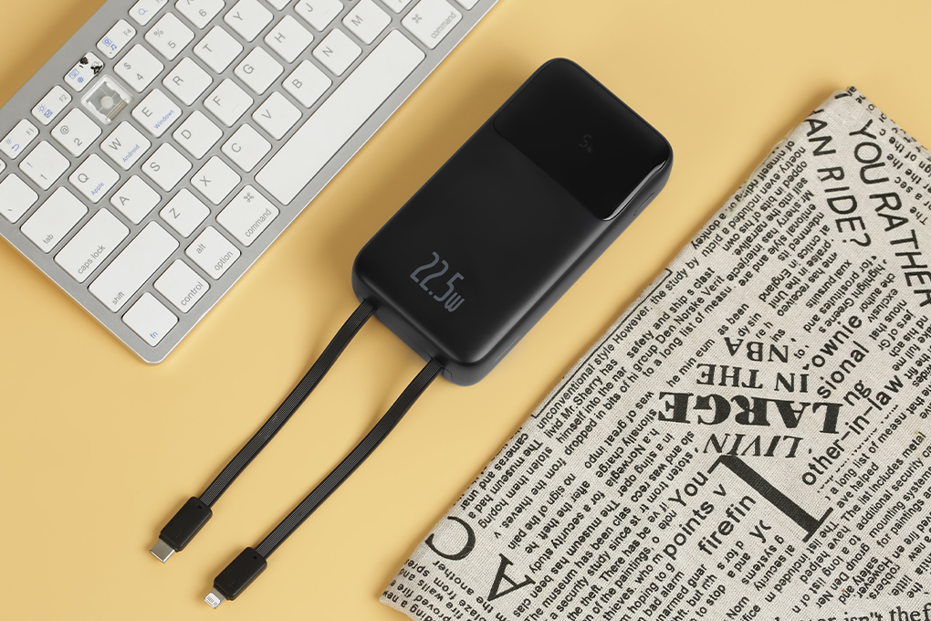 Baseus 22.5W Comet PPMD20 kèm cáp Lightning và Type C Baseus 22.5W Comet PPMD20 kèm cáp Lightning và Type C