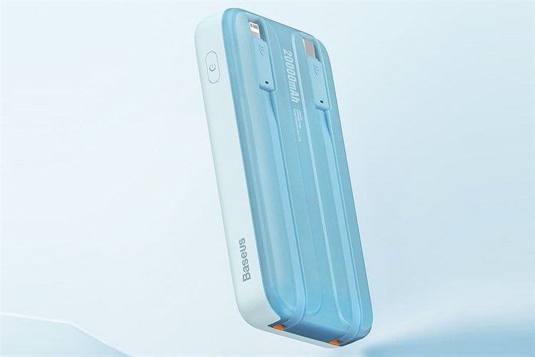 Pin sạc dự phòng Polymer 20000mAh Type C PD 22.5W Baseus Comet PPMD20 kèm cáp Lightning và Type C Màu Xanh