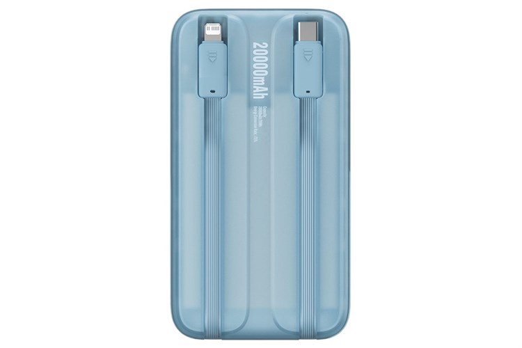 Pin sạc dự phòng Polymer 20000mAh Type C PD 22.5W Baseus Comet PPMD20 kèm cáp Lightning và Type C Màu Xanh