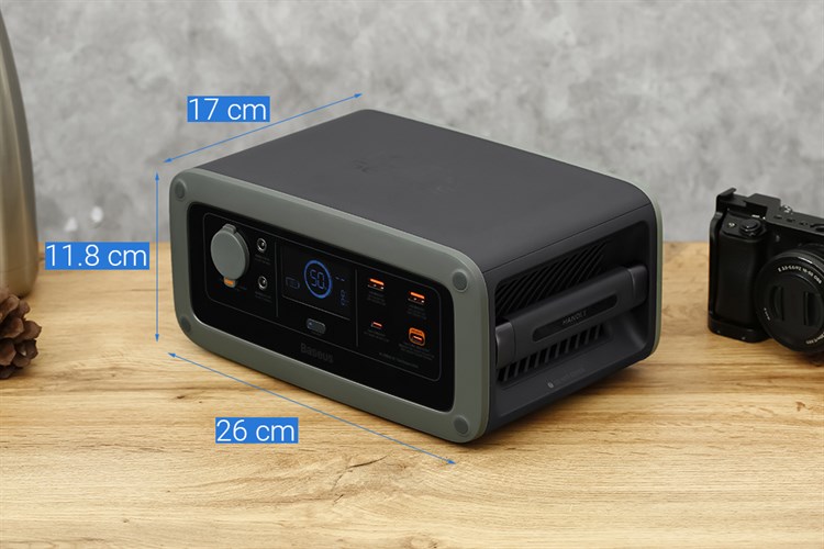 Trạm sạc dự phòng di động 90000mAh PD140W 220V/450W Baseus ioTa BPE45A Màu Xanh rêu