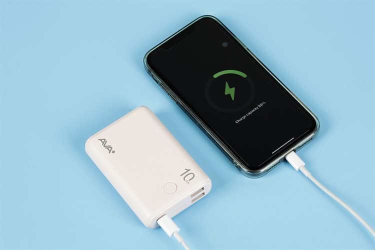 Pin sạc dự phòng Polymer 10000mAh Type C 15W AVA+ JP399 Màu Hồng