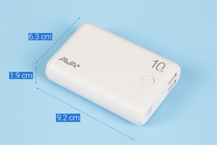 Pin sạc dự phòng Polymer 10000mAh Type C 15W AVA+ JP399 Màu Hồng