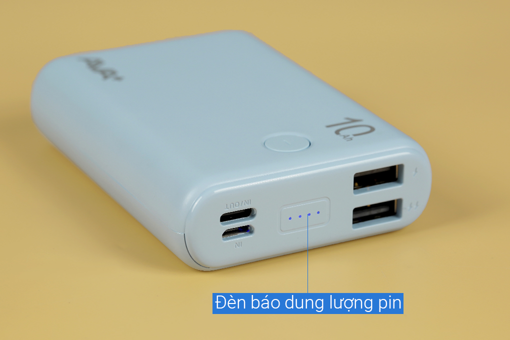 Pin sạc dự phòng Polymer 10000mAh Type C 15W AVA+ JP399 Màu Xanh Dương