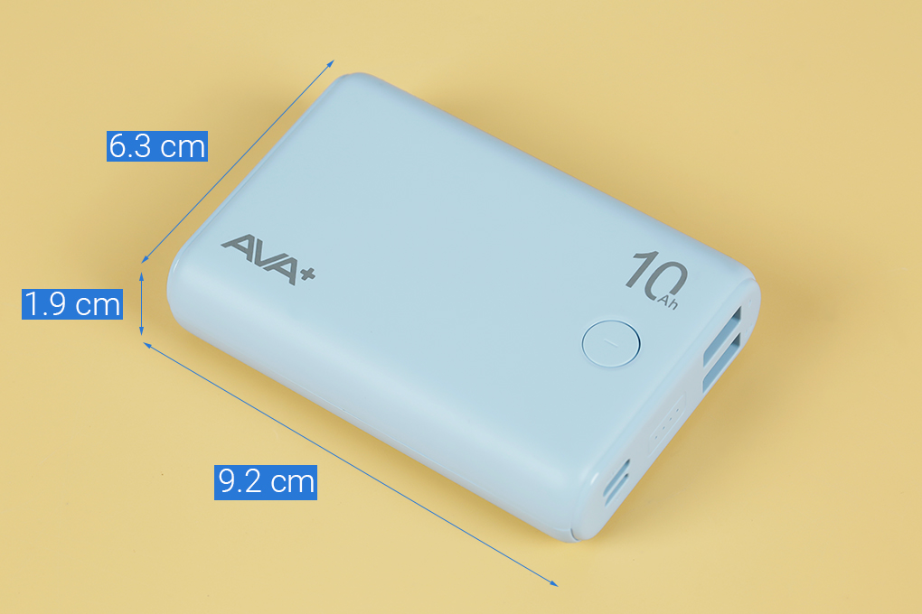 Pin sạc dự phòng Polymer 10000mAh Type C 15W AVA+ JP399 Màu Xanh Dương