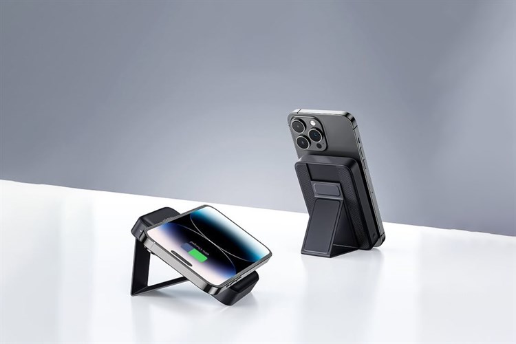 Pin sạc dự phòng 10000mAh không dây Magnetic Type C PD 20W Innostyle PowerMag 2in1 IS20PD Màu Đen