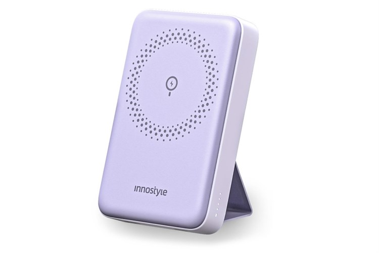 Pin sạc dự phòng 10000mAh không dây Magnetic Type C PD 20W Innostyle PowerMag 2in1 IS20PD Màu Tím
