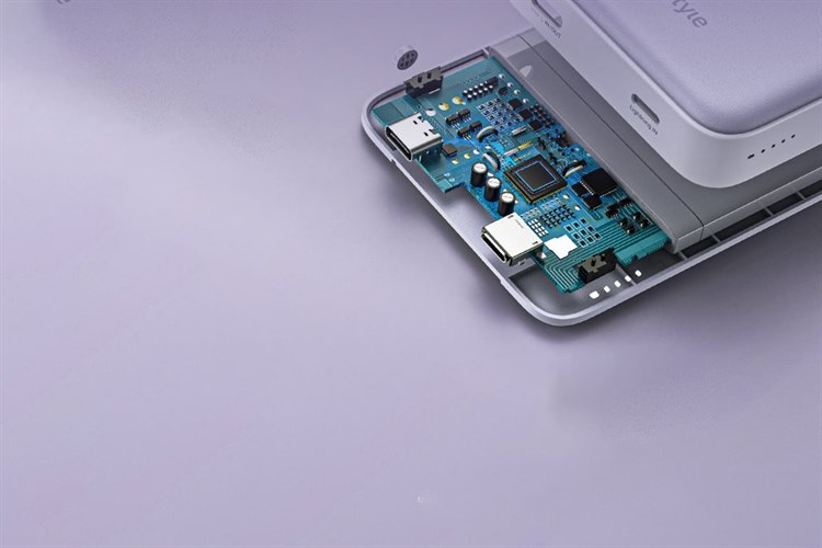 Pin sạc dự phòng 10000mAh không dây Magnetic Type C PD 20W Innostyle PowerMag 2in1 IS20PD Màu Tím