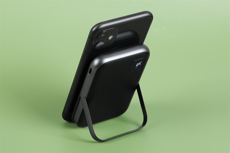 Pin sạc dự phòng Polymer 10000mAh không dây Magnetic Type C PD 20W Mazer MagAir16 Màu Xám