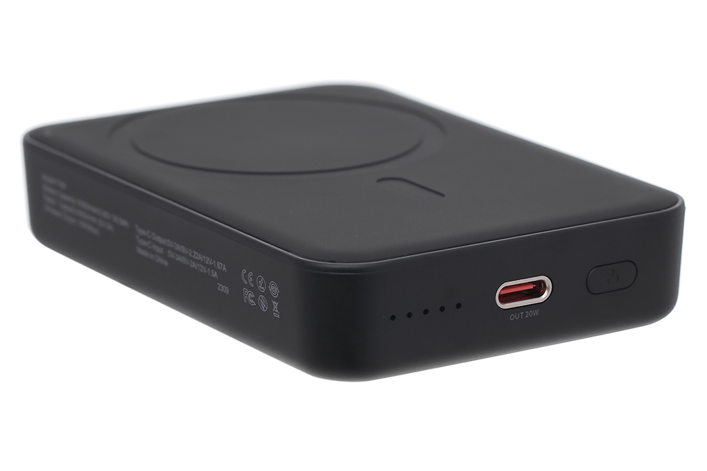 Pin sạc dự phòng Polymer 10000mAh không dây Magnetic Type C PD 20W Xmobile T156 Màu Đen