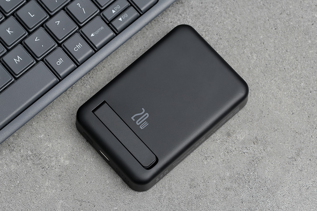 Pin sạc dự phòng Polymer 10000mAh không dây Magnetic Type C PD 20W Xmobile T156 Màu Đen
