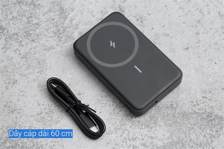 Pin sạc dự phòng 10000mAh không dây Magnetic Type C PD QC 3.0 20W Anker MagGo A1641 Màu Đen