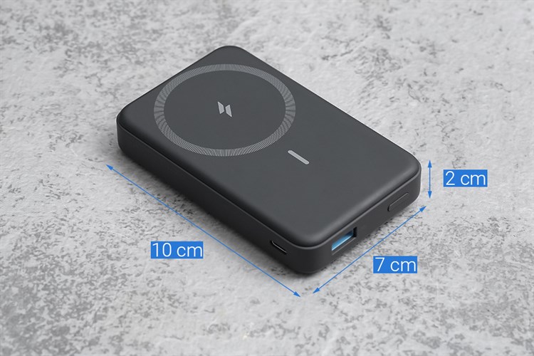 Pin sạc dự phòng 10000mAh không dây Magnetic Type C PD QC 3.0 20W Anker MagGo A1641 Màu Đen