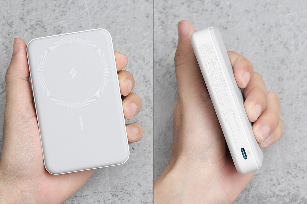 Pin sạc dự phòng 10000mAh không dây Magnetic Type C PD QC 3.0 20W Anker MagGo A1641 Màu Trắng