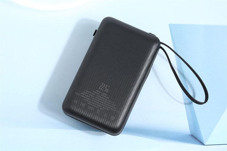 Pin sạc dự phòng Polymer 20000mAh Type C PD QC 3.0 22.5W Xmobile S2032 kèm cáp Lightning và Type C Màu Đen