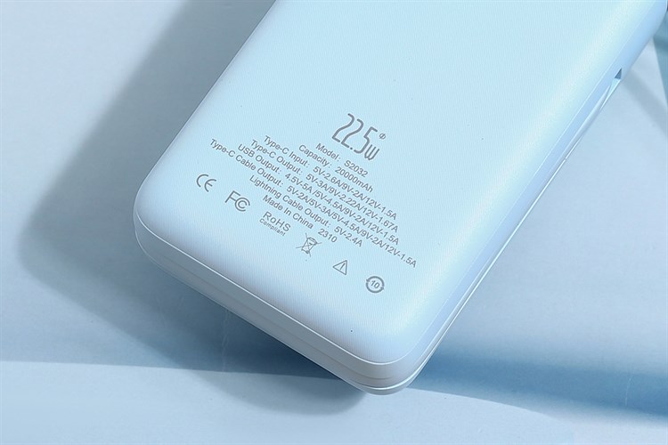Pin sạc dự phòng Polymer 20000mAh Type C PD QC 3.0 22.5W Xmobile S2032 kèm cáp Lightning và Type C Màu Xanh