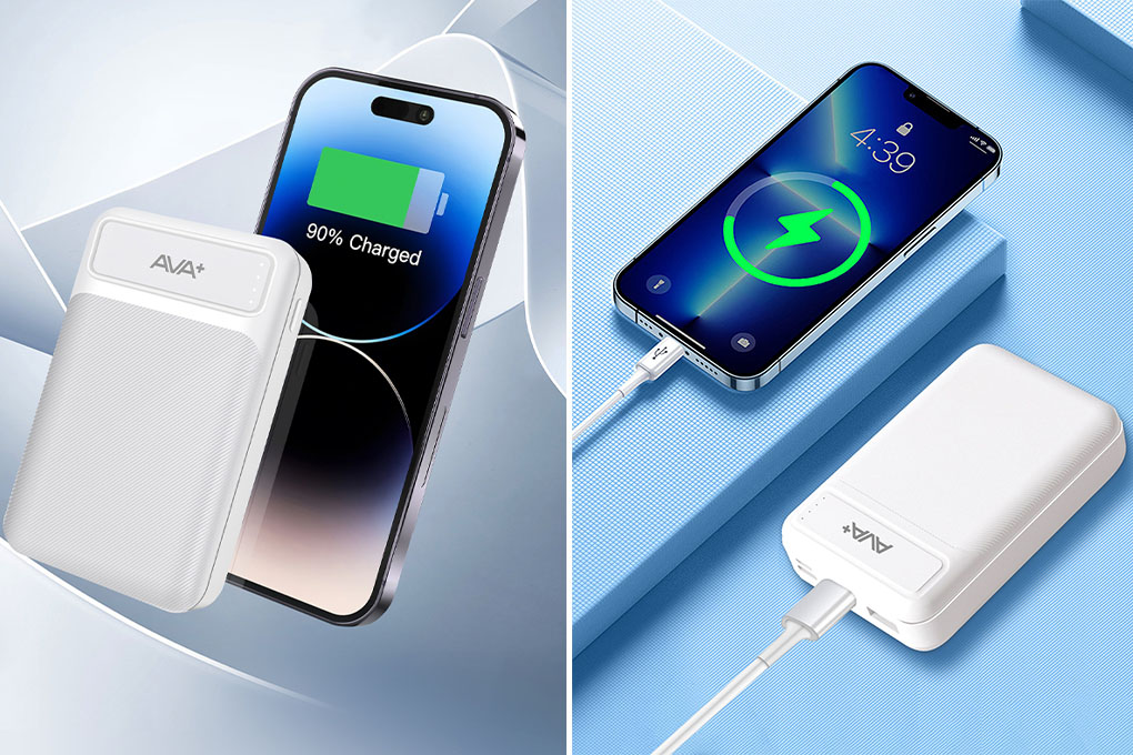 Pin sạc dự phòng Polymer 10000mAh 10.5W AVA+ GN-05 Màu Trắng