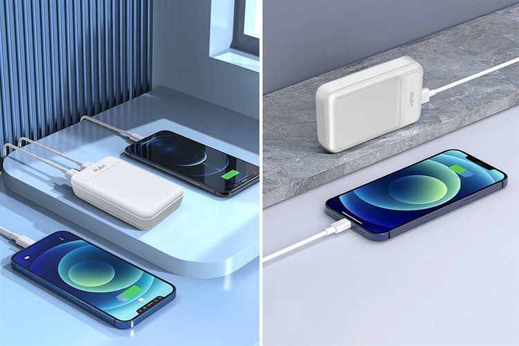 Pin sạc dự phòng Polymer 10000mAh 10.5W AVA+ GN-05 Màu Trắng