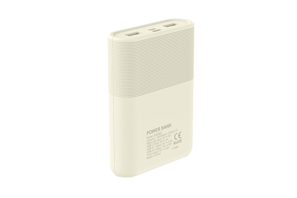 Pin sạc dự phòng Polymer 10000mAh 12W AVA+ DS266C Màu Vàng nhạt