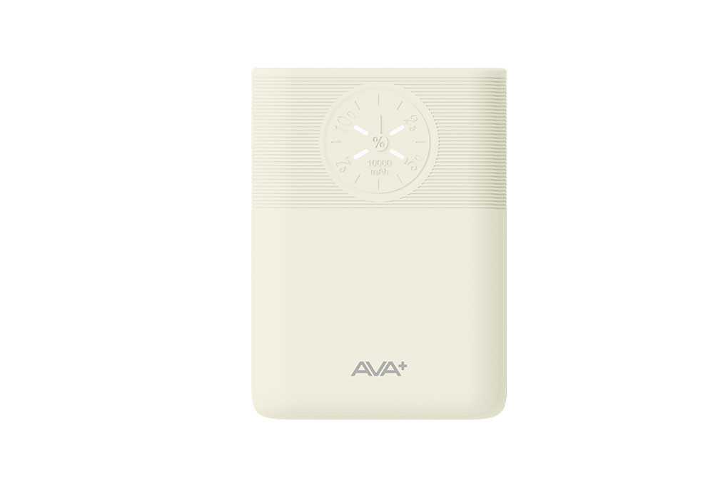 Pin sạc dự phòng Polymer 10000mAh 12W AVA+ DS266C Màu Vàng nhạt