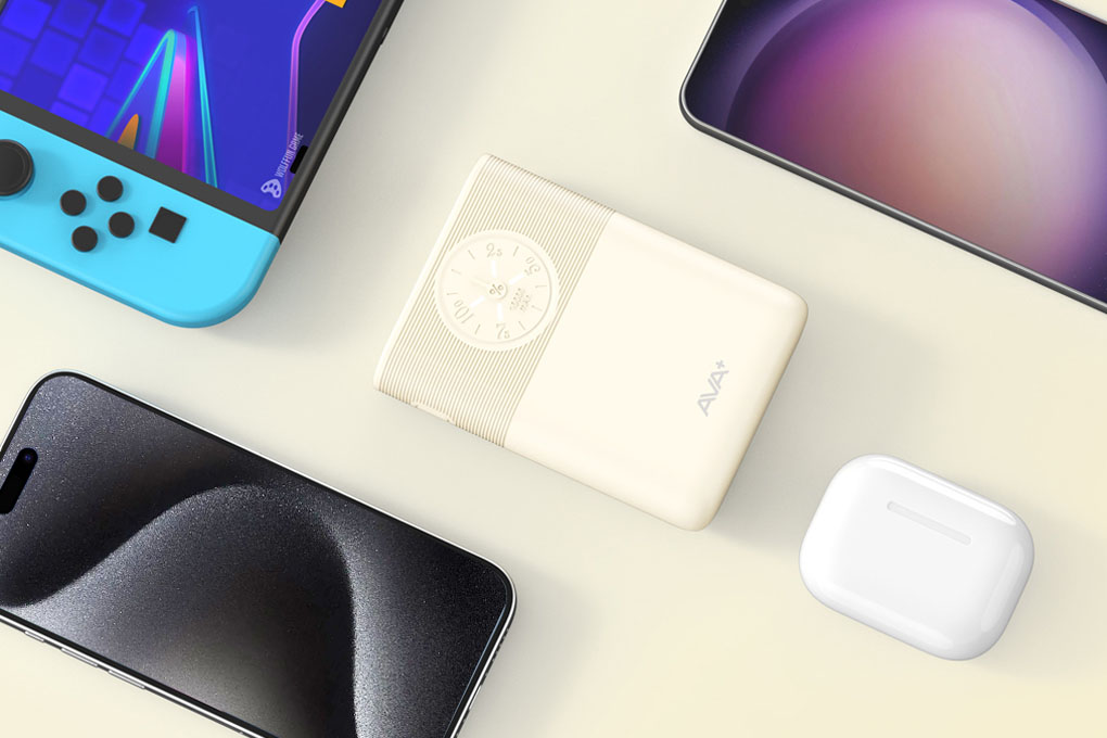 Pin sạc dự phòng Polymer 10000mAh 12W AVA+ DS266C Màu Vàng nhạt