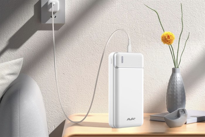 Pin sạc dự phòng Polymer 20000mAh 10.5W AVA+ Q7 Màu Trắng