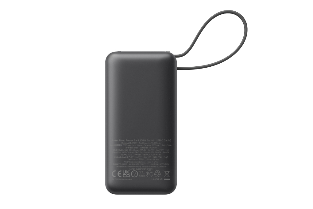 Pin sạc dự phòng 10000mAh Type C PD QC 3.0 30W Anker Nano A1259 kèm cáp Type C - 3