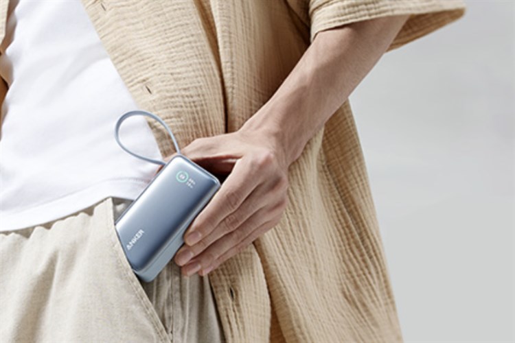 Pin sạc dự phòng 10000mAh Type C PD QC 3.0 30W Anker Nano A1259 kèm cáp Type C Màu Xanh