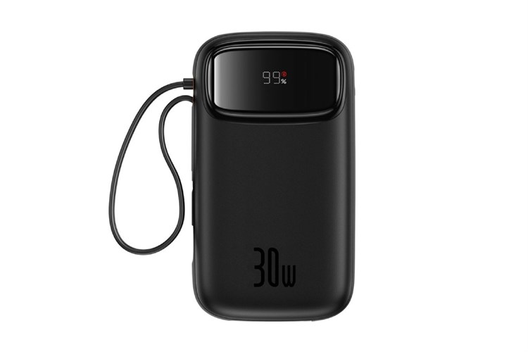 Pin sạc dự phòng Polymer 20000mAh Type C PD 30W Baseus Qpow 2 PPQD4-20C kèm Cáp Type C Màu Đen