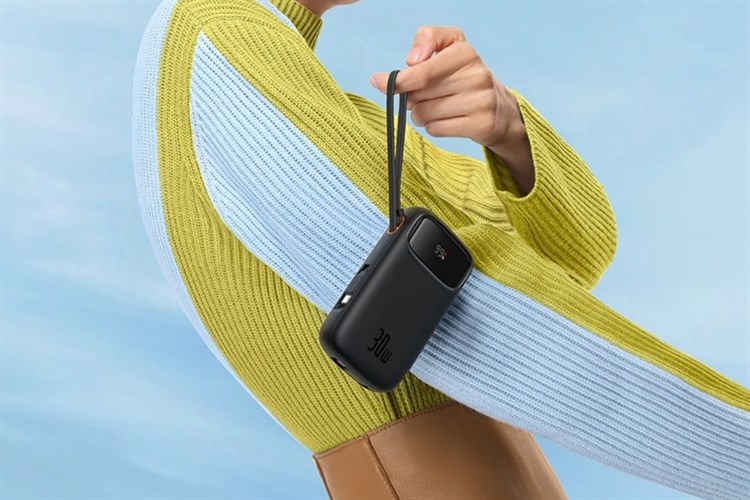 Pin sạc dự phòng Polymer 20000mAh Type C PD 30W Baseus Qpow 2 PPQD4-20C kèm Cáp Type C Màu Đen