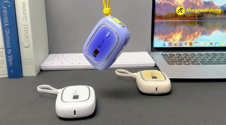 Pin sạc dự phòng 10000mAh Type C PD 22.5W Xmobile NeoMice GN-82 kèm Cáp Lightning và Type C