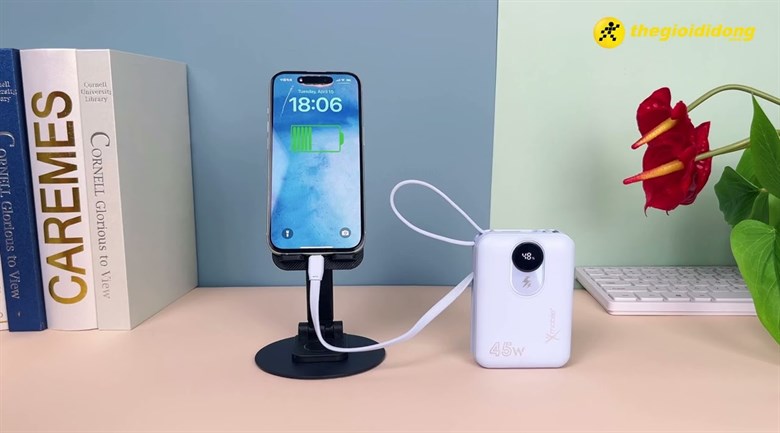 Pin sạc dự phòng Polymer 20000mAh Type C PD QC 3.0 45W Xmobile MH803 kèm Cáp Lightning và Type C